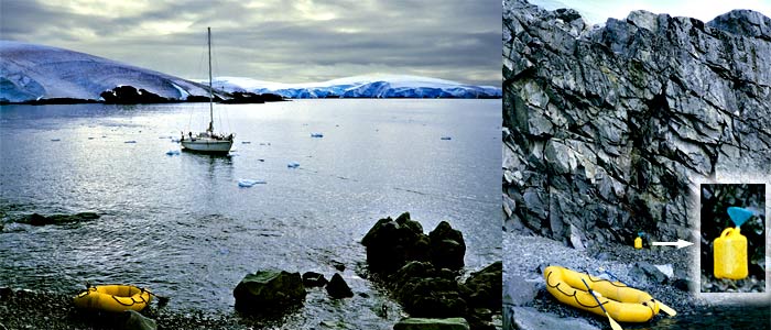 Melchior island small waterfall