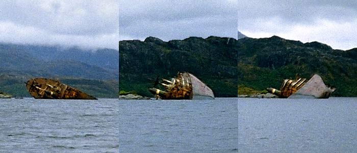 wreck in patagonia